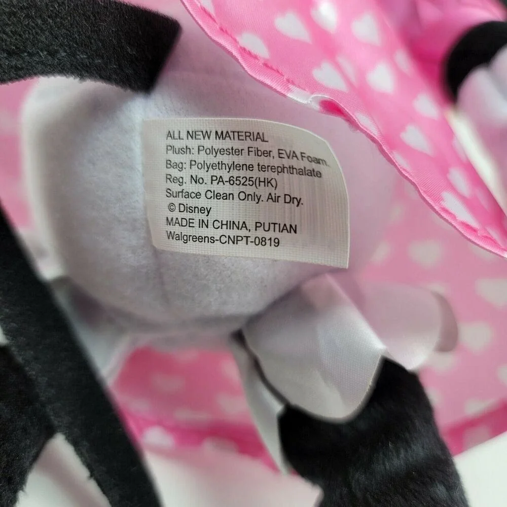 Disney Minnie Mouse Pink with White Heart Polka Dot Dress 15